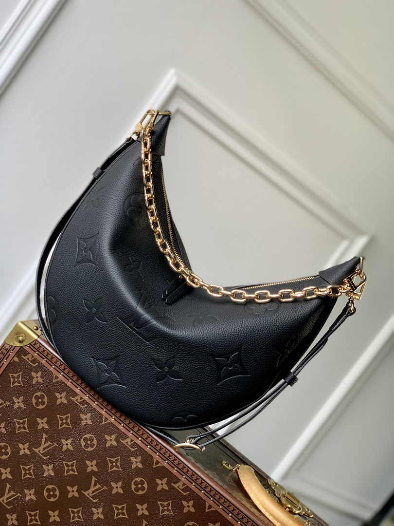 Louis Vuitton Loop Hobo M46725 Black Monogram Leather - Default Title - View 1