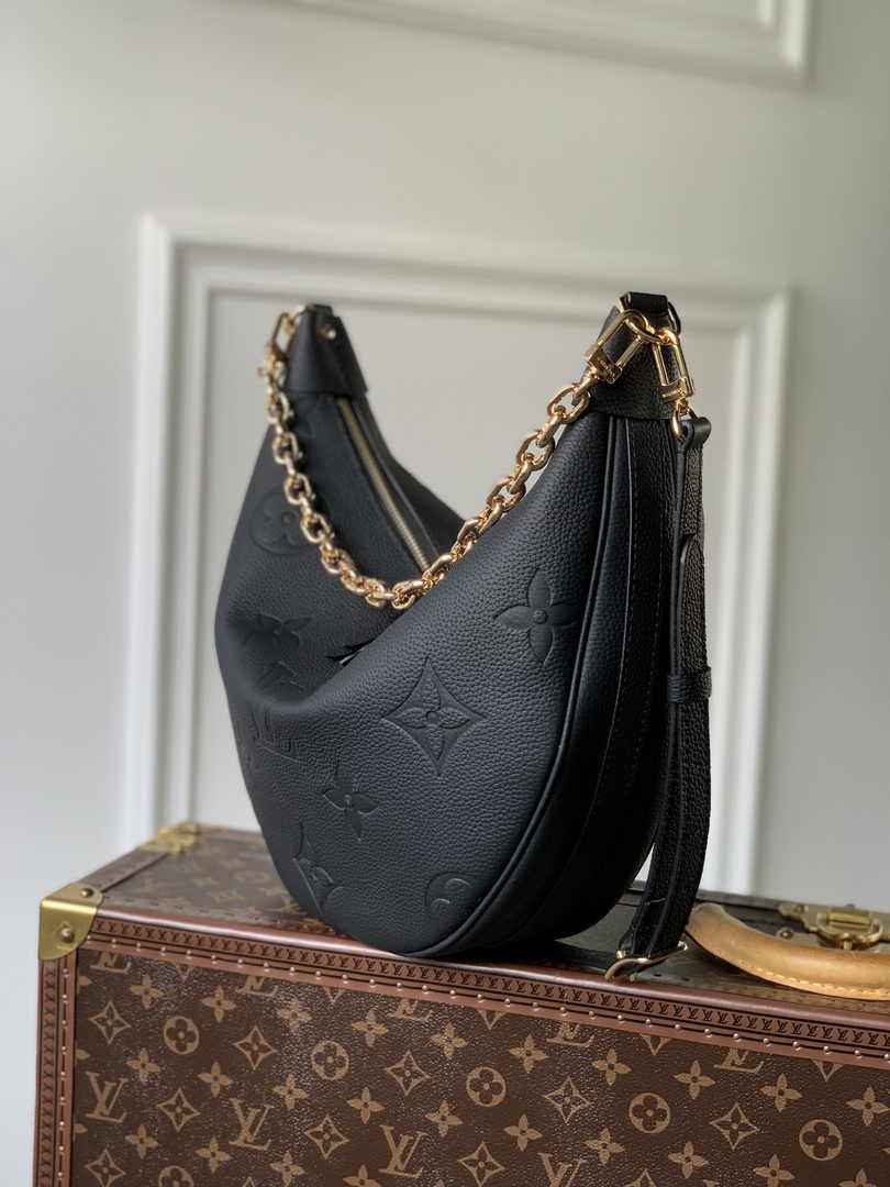 Louis Vuitton Loop Hobo M46725 Black Monogram Leather