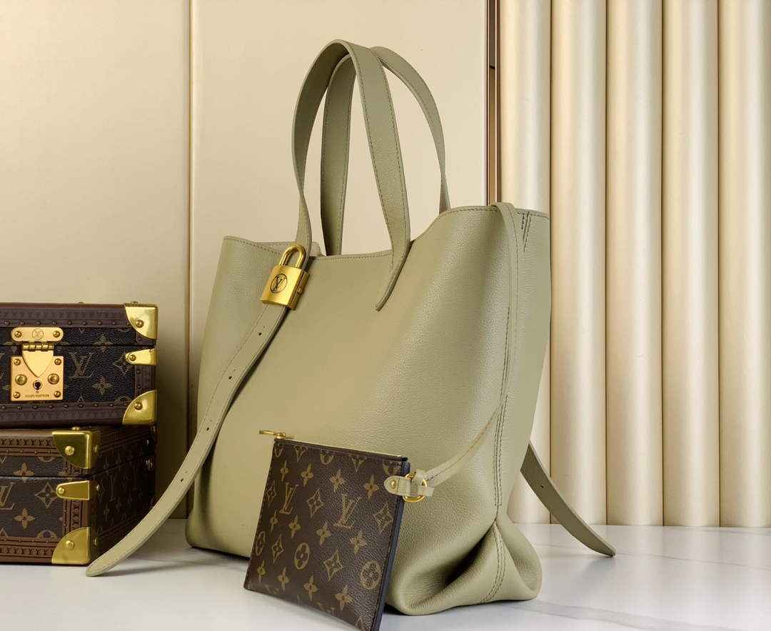 Louis Vuitton Low Key Cabas MM Bag M25343 Green Smooth calf leather