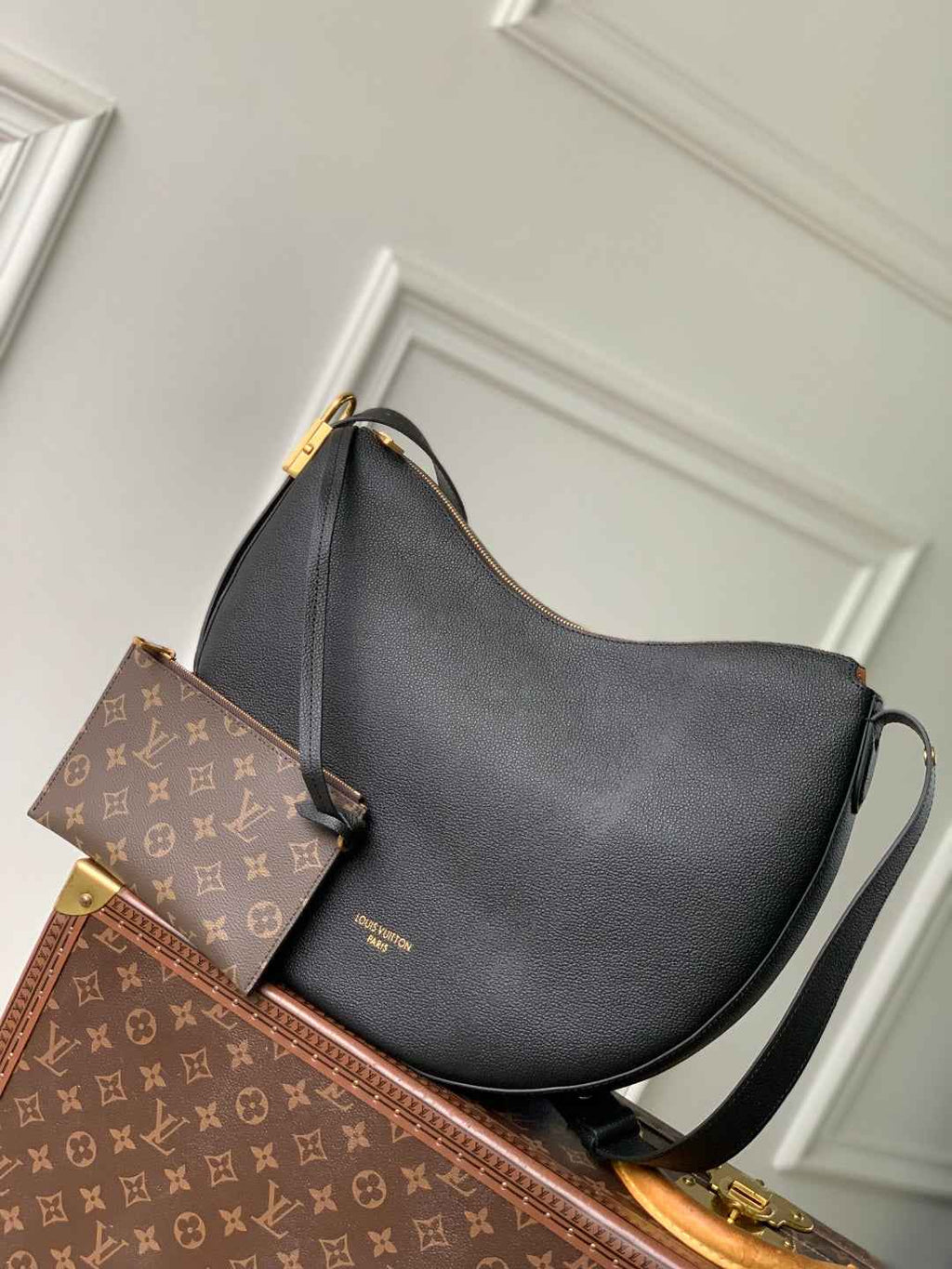 Louis Vuitton Low Key Cookie MM Bag M14417 Black Calf leather