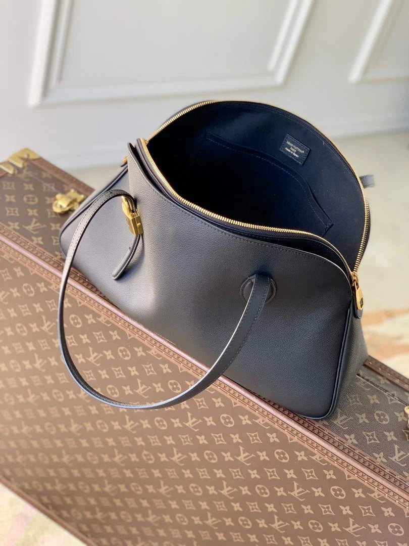 Louis Vuitton Low Key Duffle Tote M26257 Black Leather