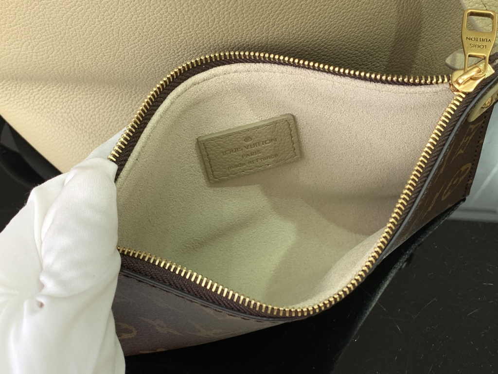 Louis Vuitton Low Key Hobo MM Bag M24988 Khaki Grained calfskin