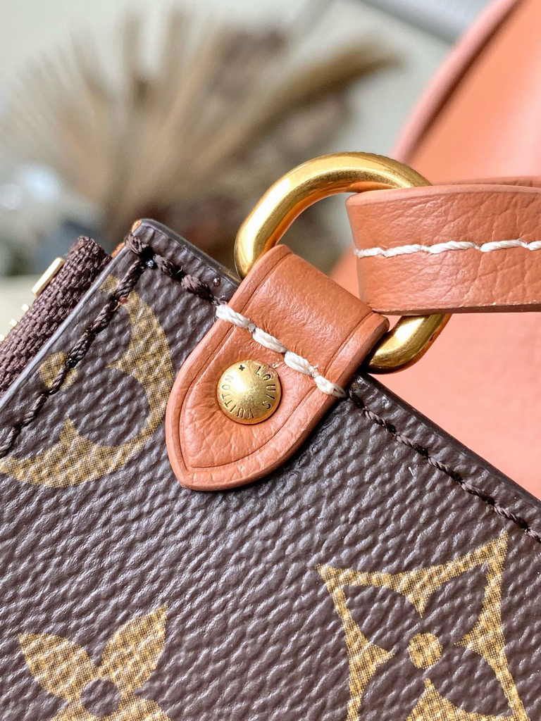 Louis Vuitton Low Key Hobo MM Bag M24974 Beige Grained calfskin