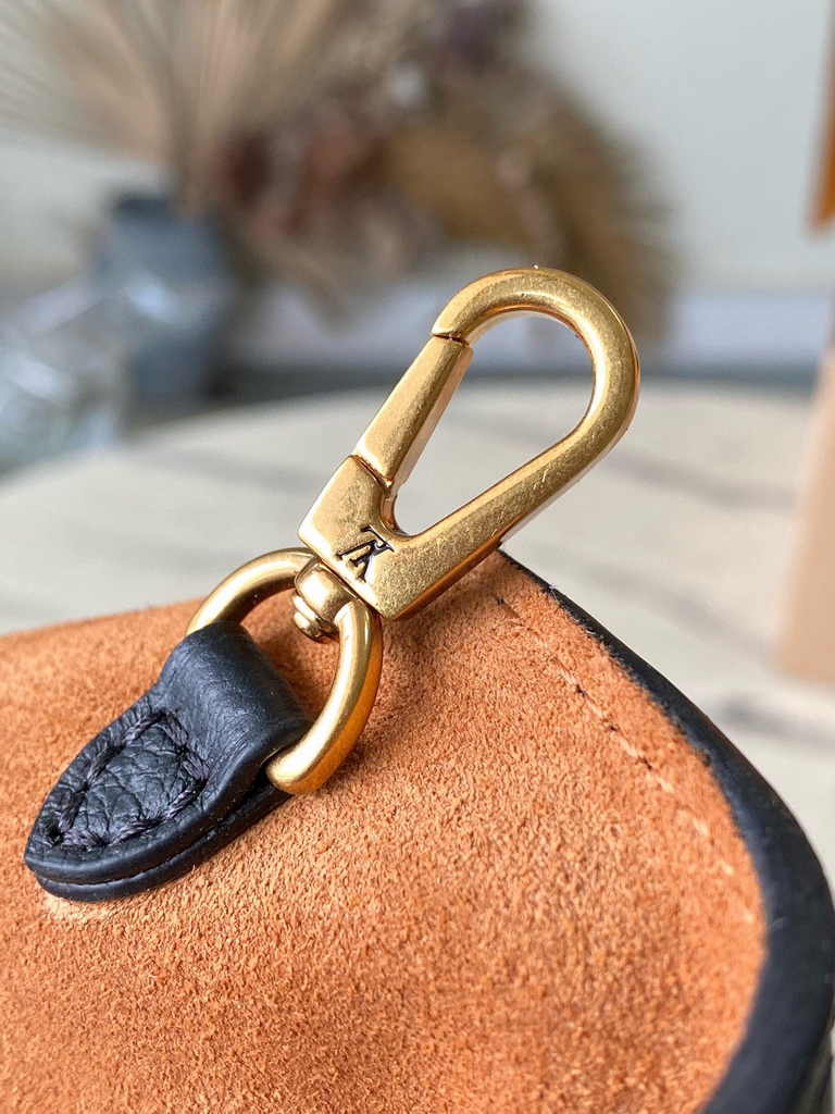Louis Vuitton Low Key Hobo MM Bag M24856 Black Grained calfskin