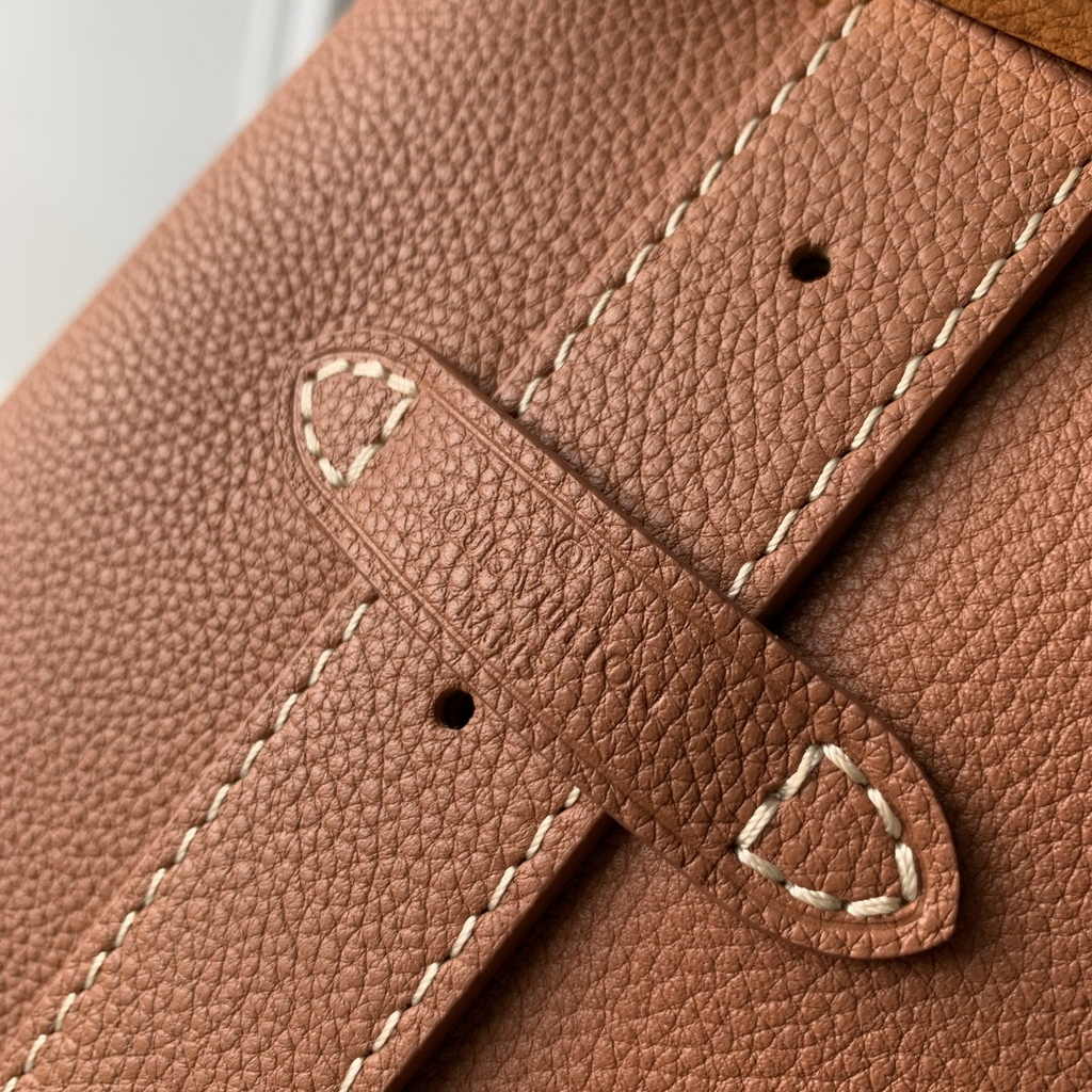 Louis Vuitton Low Key Hobo PM Bag M25354 Brown Grained calfskin