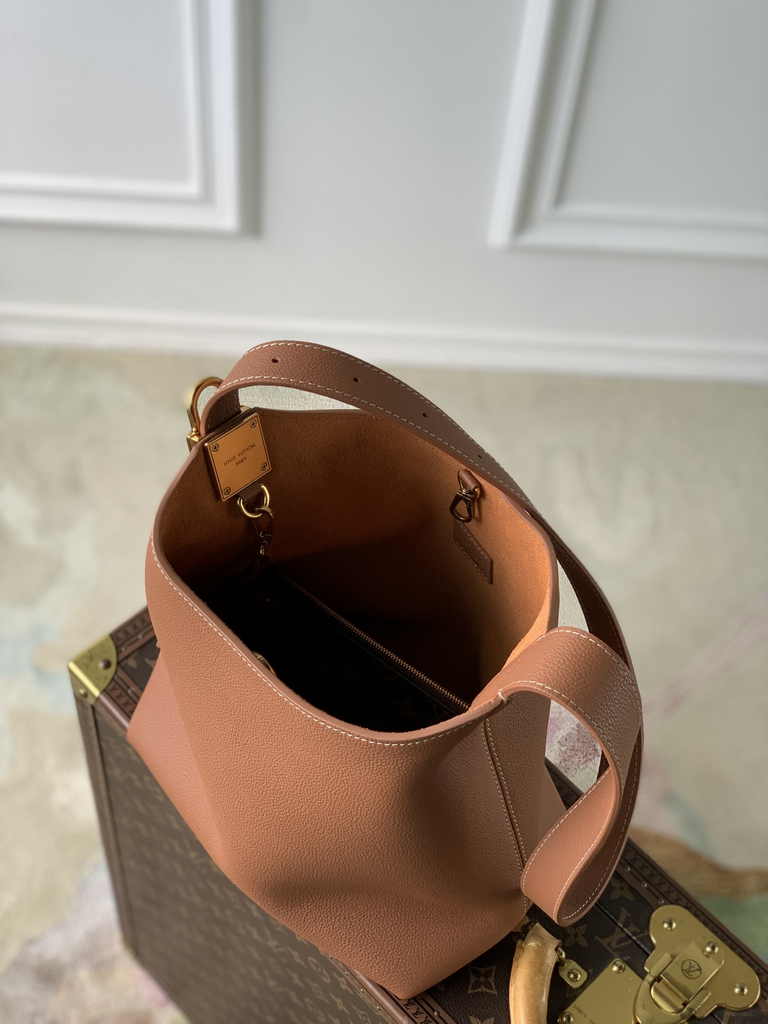 Louis Vuitton Low Key Hobo PM Bag M25354 Brown Grained calfskin - Default Title - View 5