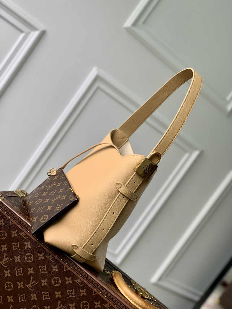 Louis Vuitton Low Key Hobo PM Bag M25354 Apricot Grained calfskin - Default Title - View 2