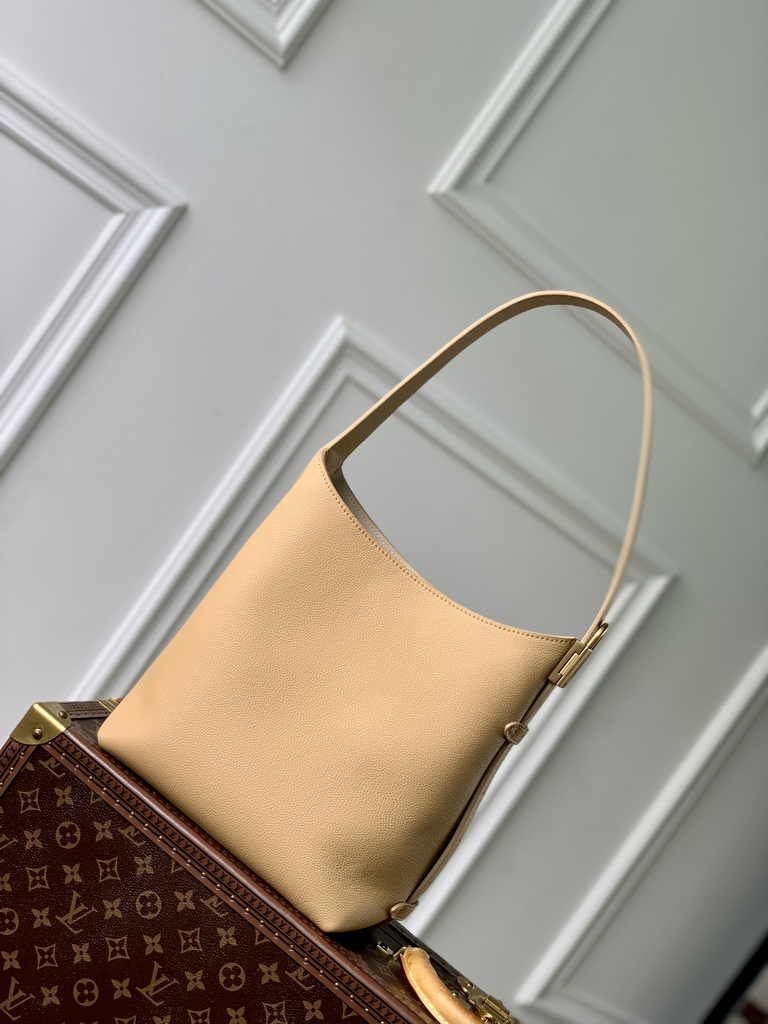 Louis Vuitton Low Key Hobo PM Bag M25354 Apricot Grained calfskin - Default Title - View 3