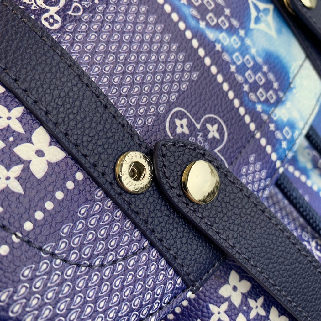 Louis Vuitton LV M20554 Christopher PM Backpack Leather Blue