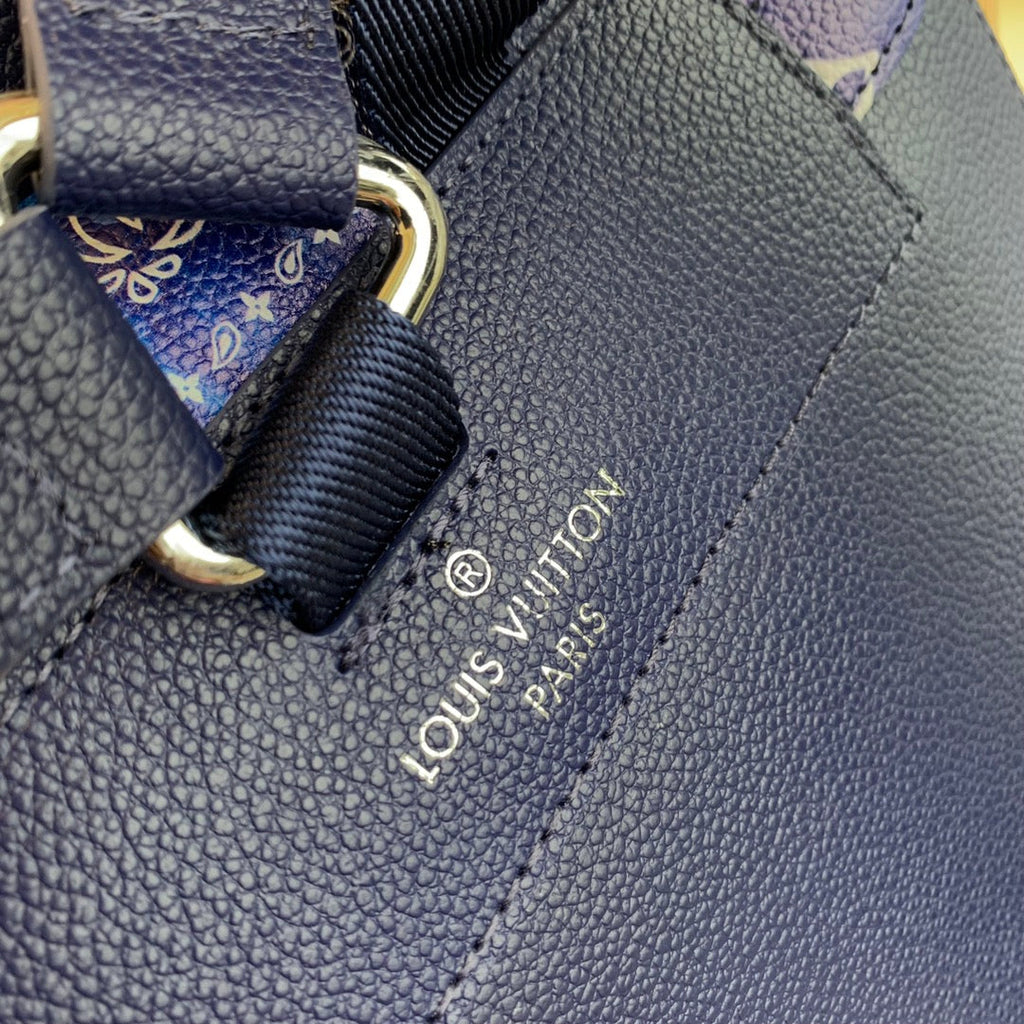 Louis Vuitton LV M20554 Christopher PM Backpack Leather Blue