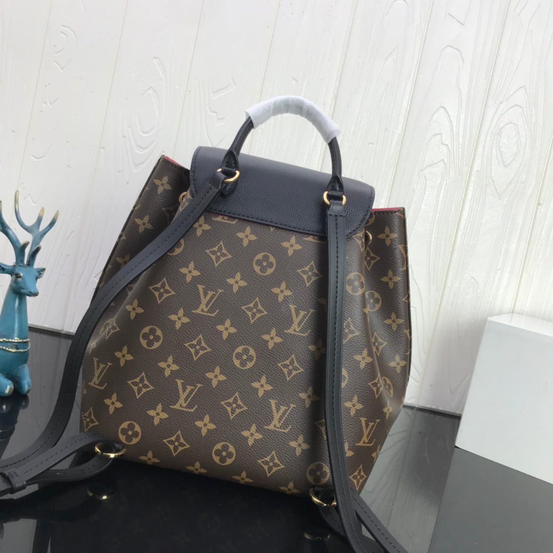 Louis Vuitton LV M45515 Montsouris PM Backpack Monogram Black