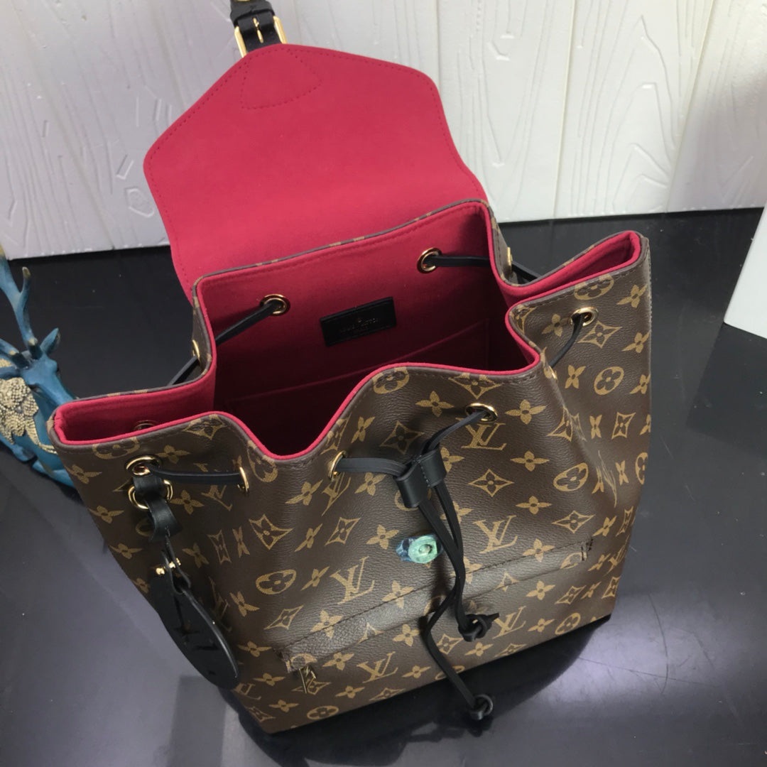 Louis Vuitton LV M45515 Montsouris PM Backpack Monogram Black
