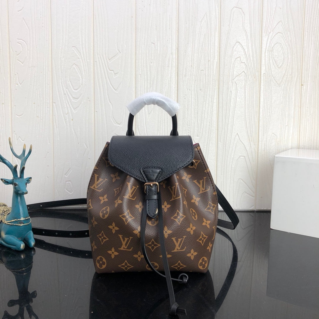 Louis Vuitton LV M45516 Montsouris BB Backpack Monogram Black