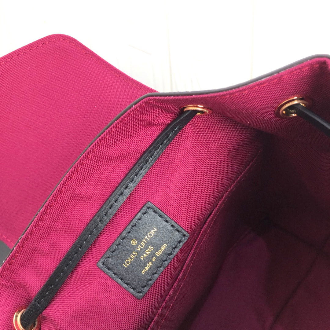 Louis Vuitton LV M45516 Montsouris BB Backpack Monogram Black