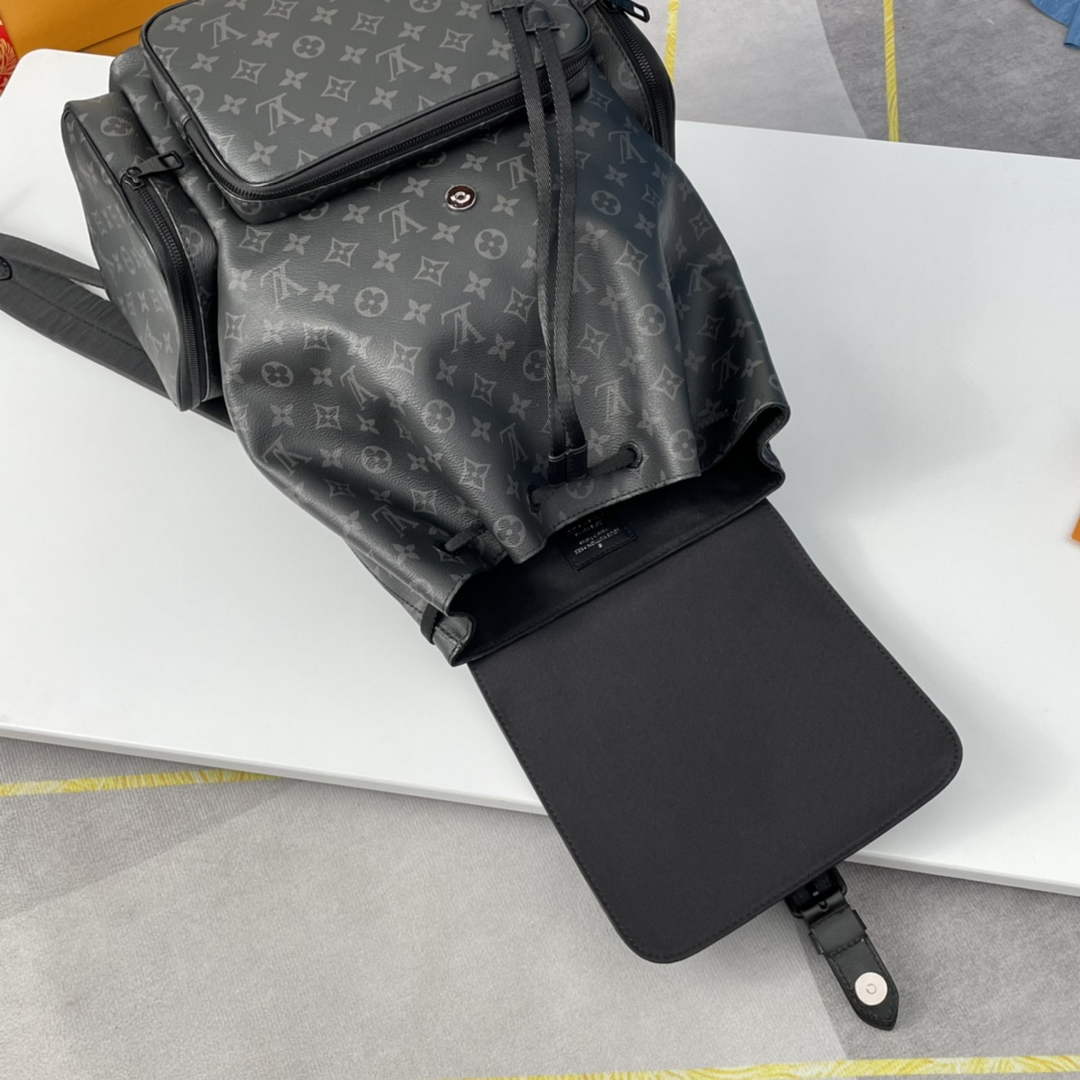 Louis Vuitton LV M45538 Backpack Trio Monogram Eclipse Canvas