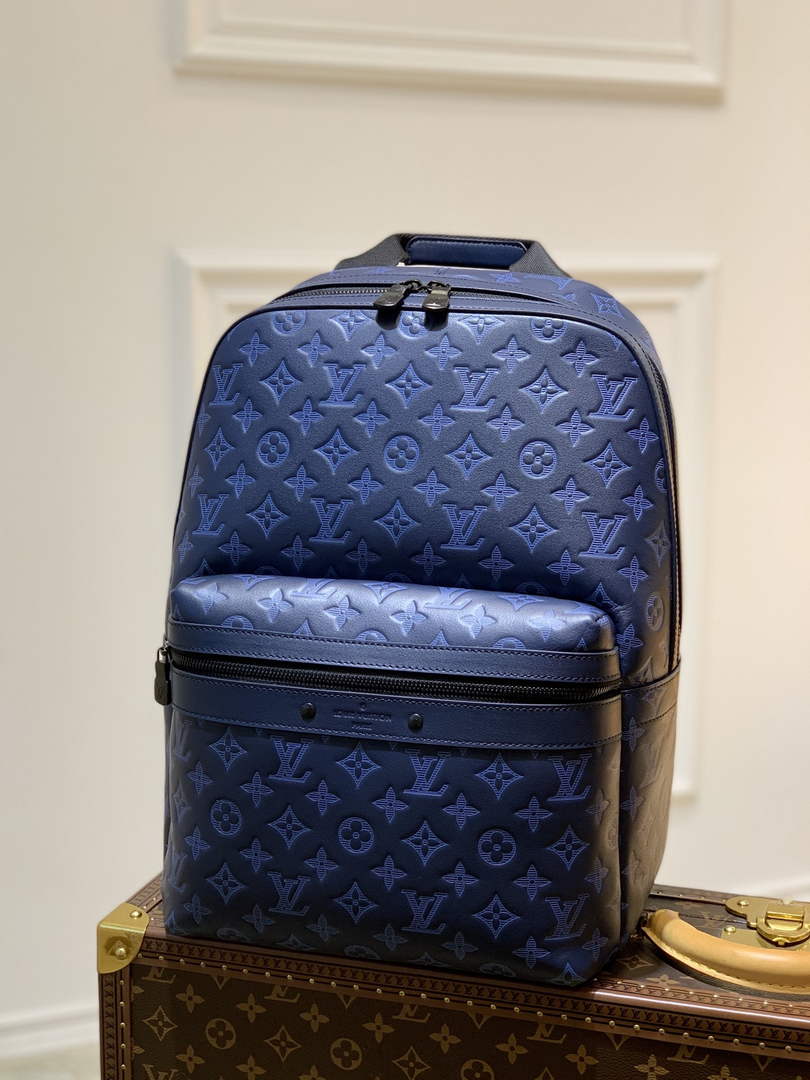 Louis Vuitton LV M45728 Sprinter Backpack Monogram leather navy blue