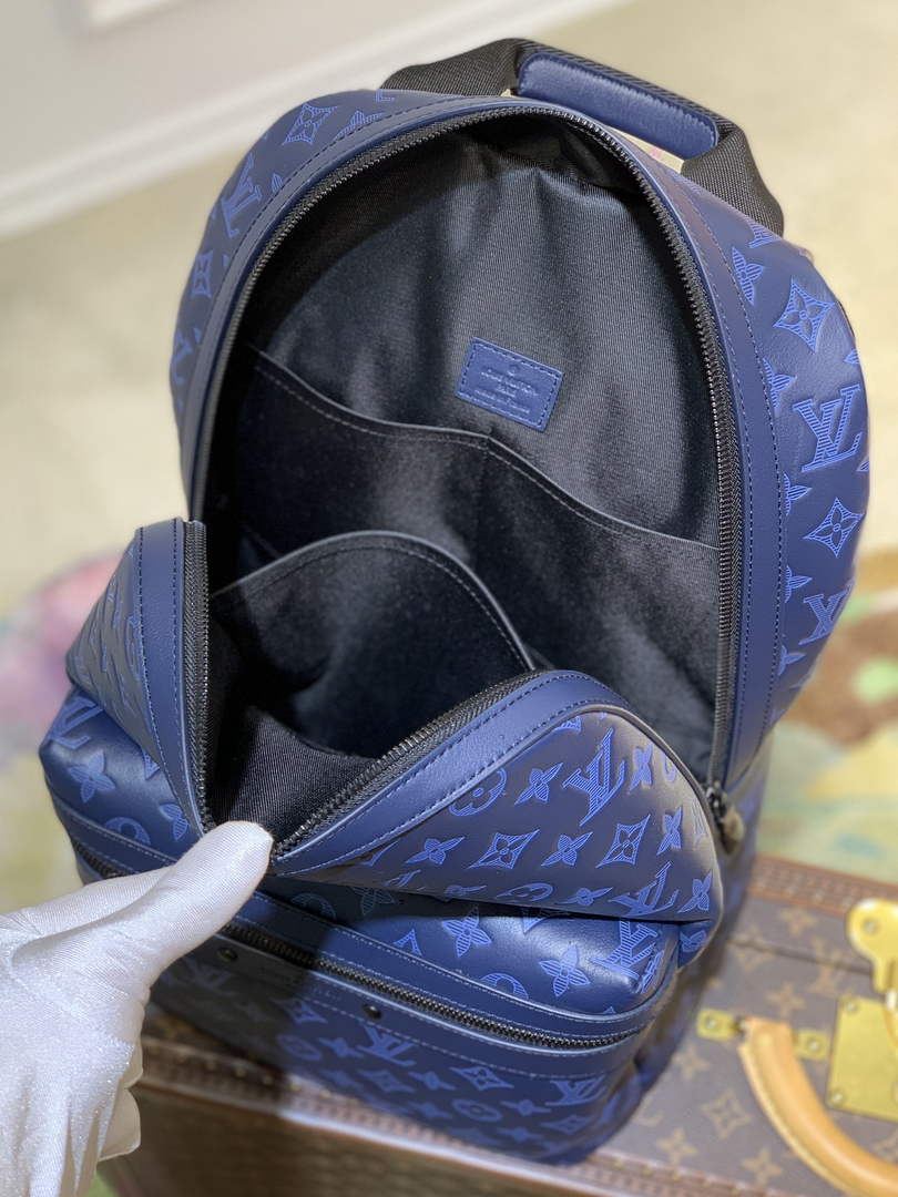 Louis Vuitton LV M45728 Sprinter Backpack Monogram leather navy blue