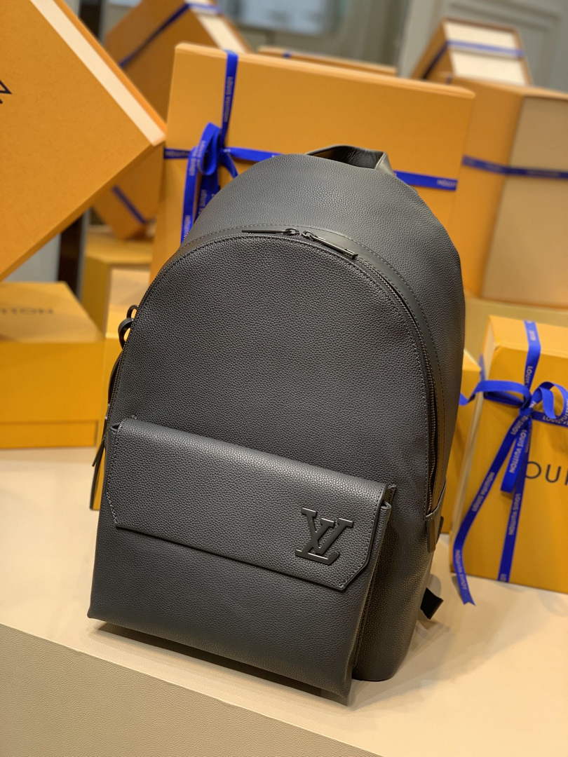 Louis Vuitton LV M57079 New Backpack Leather Black