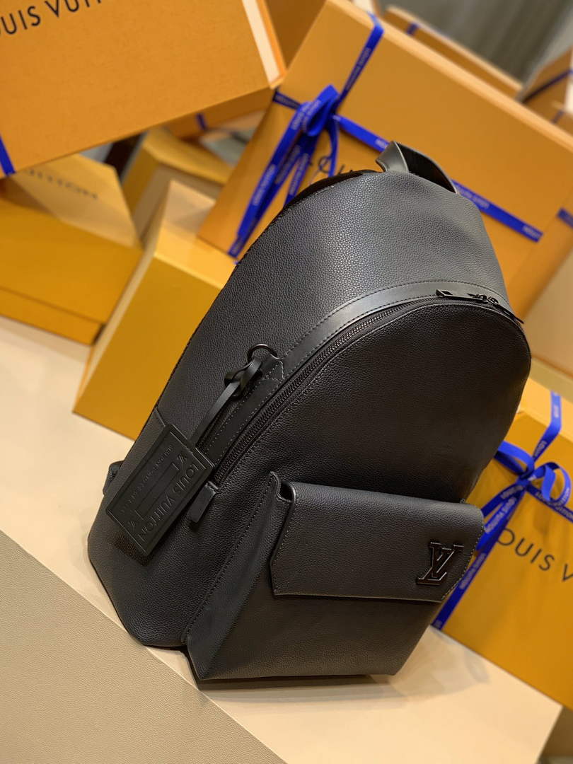 Louis Vuitton LV M57079 New Backpack Leather Black