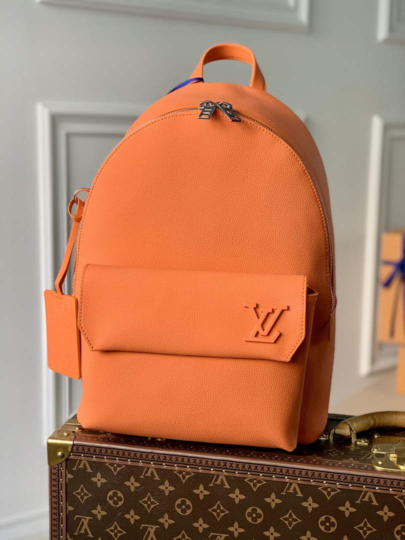 Louis Vuitton LV M57079 New Backpack Leather Orange