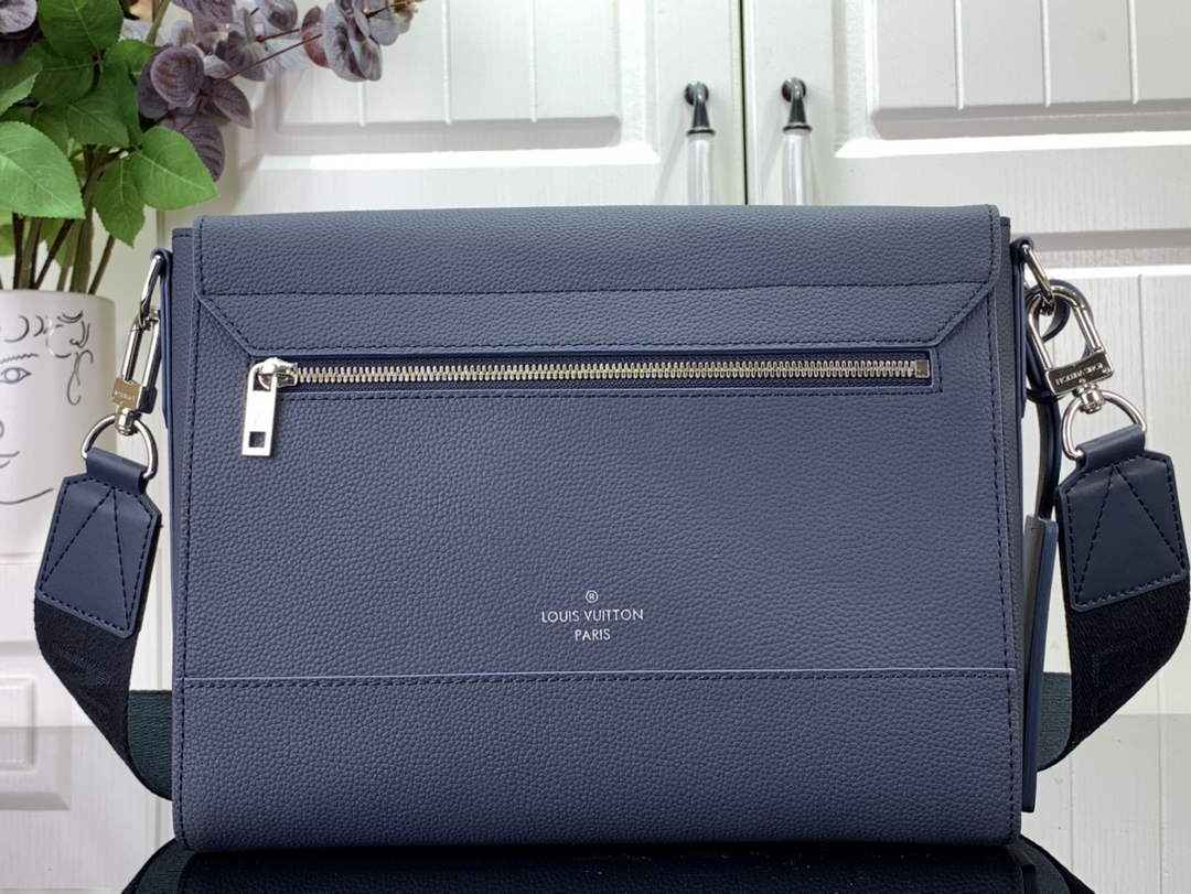 Louis Vuitton LV M57080 Aerogram Takeoff Messenger Bag Navy Blue