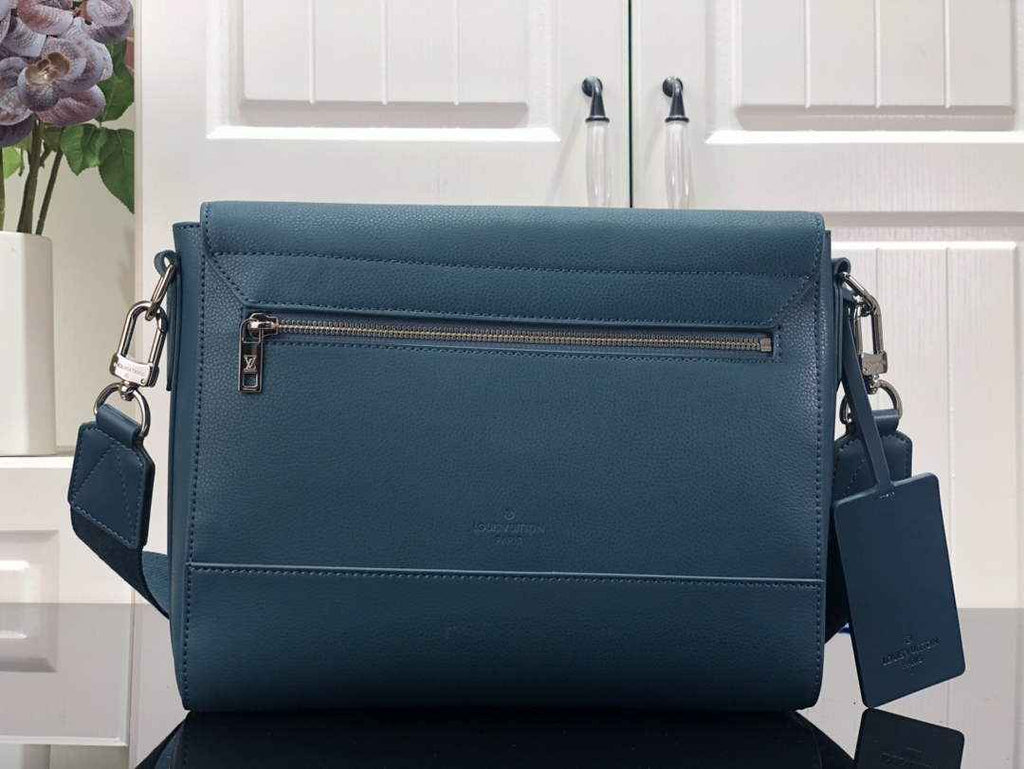 Louis Vuitton LV M57080 Aerogram Takeoff Messenger Bag Blue