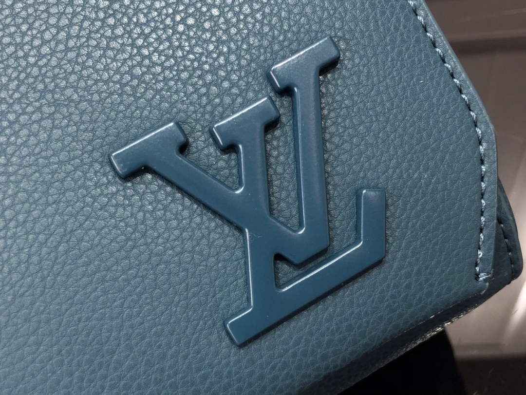 Louis Vuitton LV M57080 Aerogram Takeoff Messenger Bag Blue