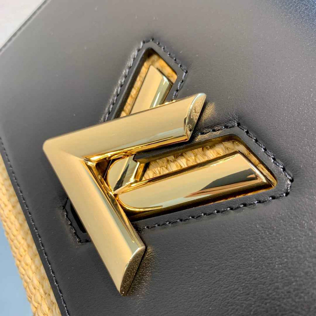 Louis Vuitton LV M57648 Twist MM Handbag Black