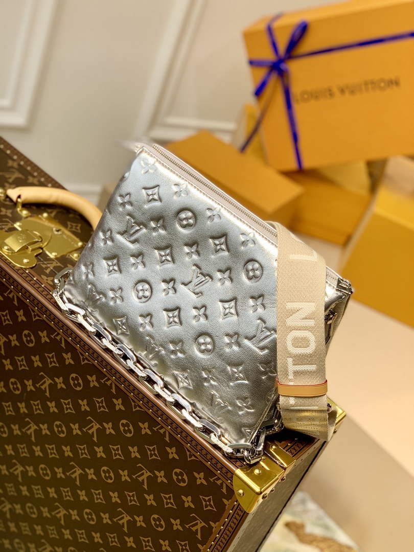 Louis Vuitton LV M57790 Coussin PM Handbags Silver - Default Title - View 1