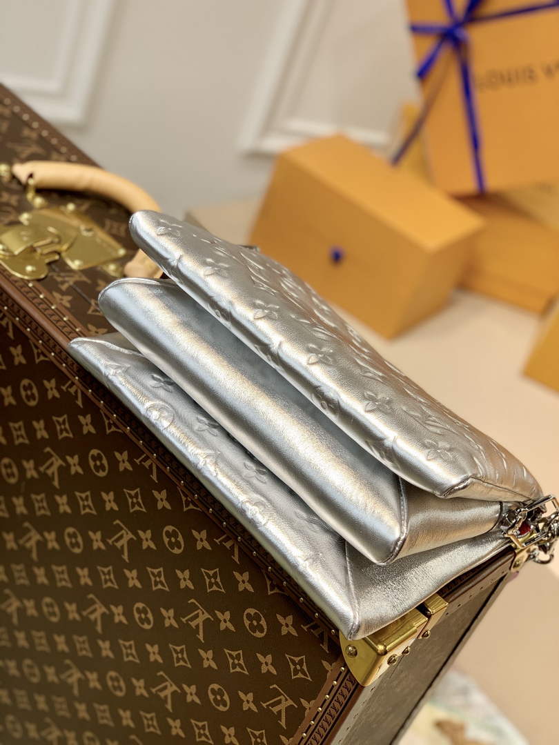 Louis Vuitton LV M57790 Coussin PM Handbags Silver