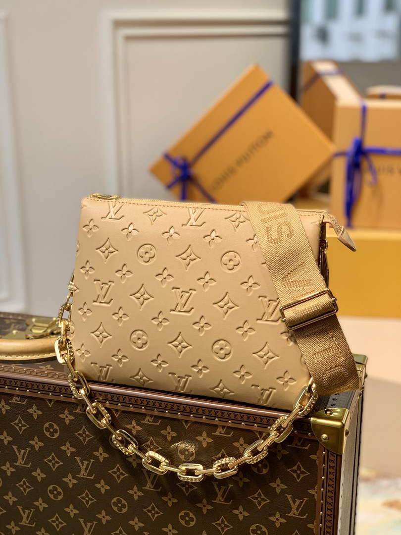 Louis Vuitton LV M57791 Coussin PM Handbags Apricot - Default Title - View 1