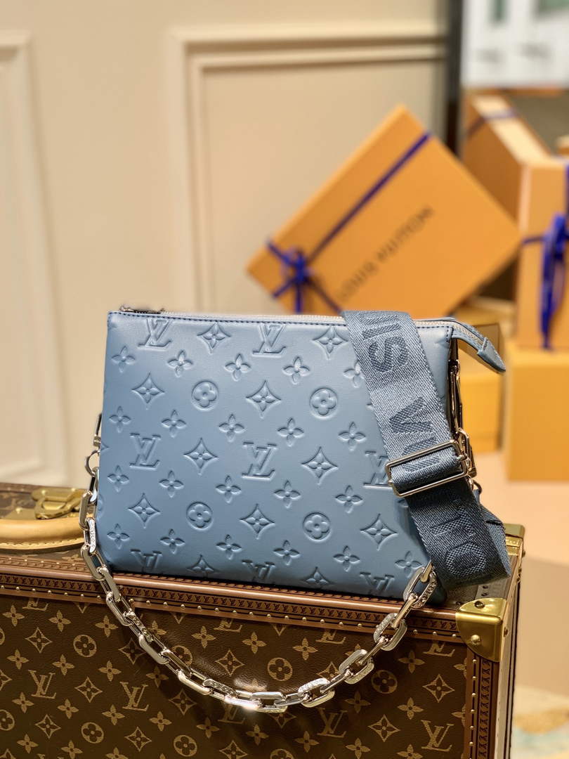 Louis Vuitton M21197 Coussin PM Handbag Lambskin Light Blue - Default Title - View 1