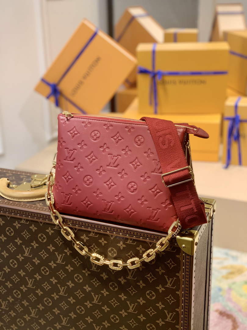 Louis Vuitton LV M59275 Coussin PM Handbags Claret - Default Title - View 1