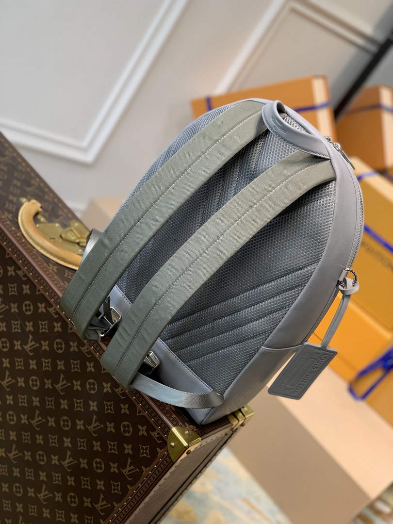 Louis Vuitton LV M59325 New Backpack Leather Gray