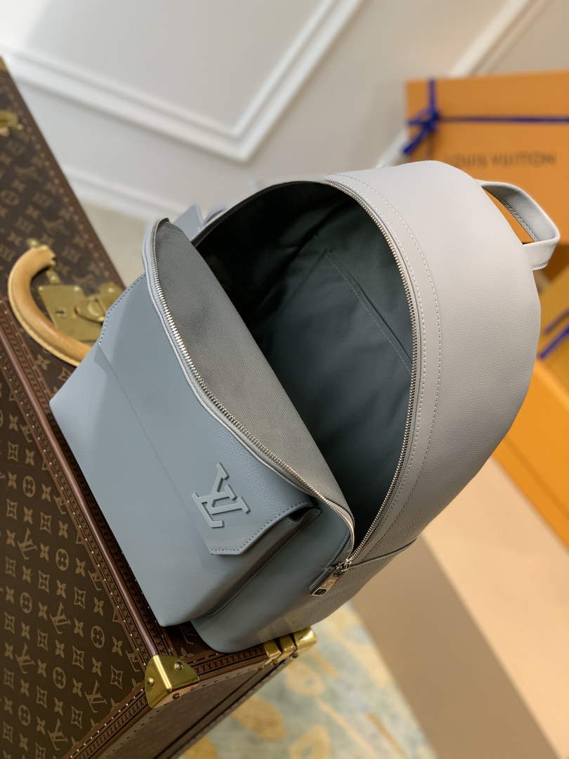Louis Vuitton LV M59325 New Backpack Leather Gray