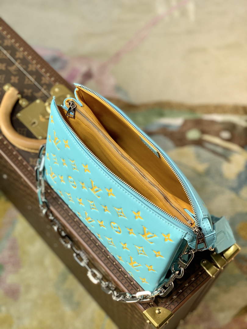 Louis Vuitton LV M59398 Coussin PM Handbags Light Blue