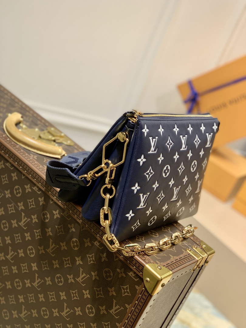Louis Vuitton LV M59398 Coussin PM Handbags Navy Blue - Default Title - View 2