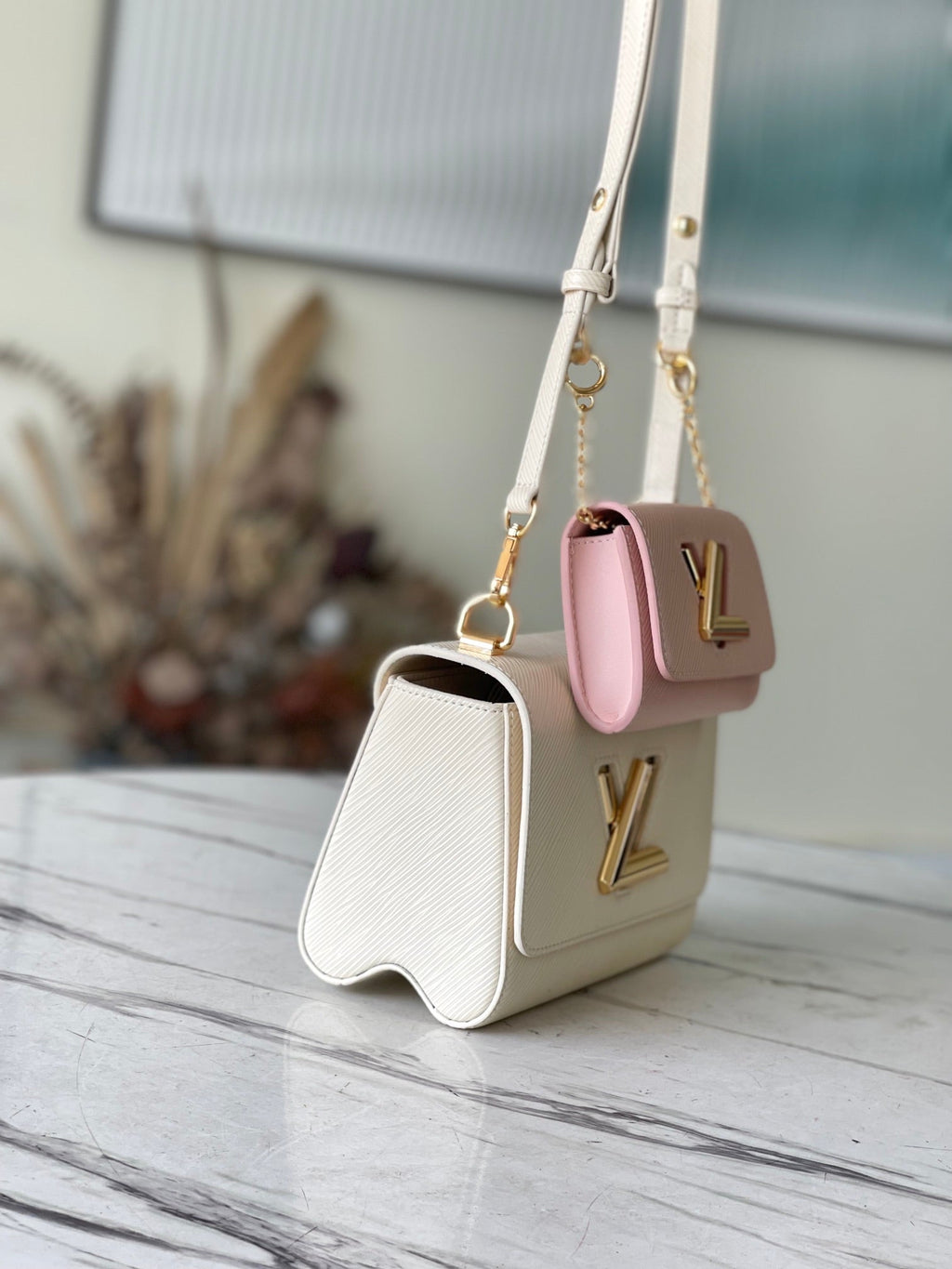 Louis Vuitton LV M59886 Twist PM Bag Epi Leather Beige Pink - Default Title - View 2