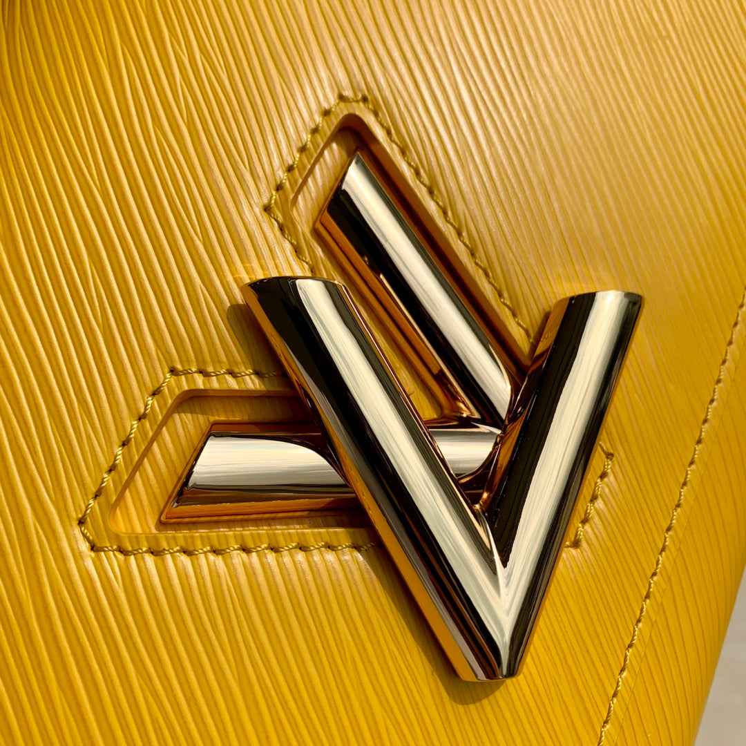 Louis Vuitton LV M59888 Twist MM Handbag Yellow
