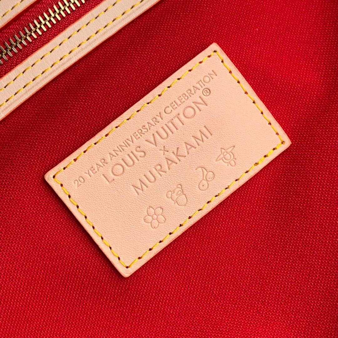 Louis Vuitton LV x TM Neverfull MM Bag M13263 Monogram cherry canvas