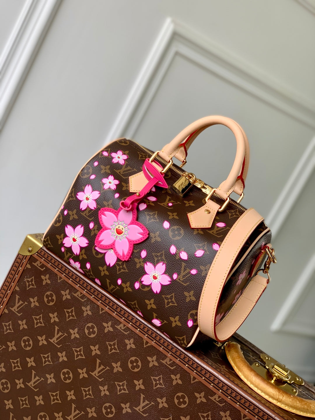 Louis Vuitton LV x TM Speedy Bandoulière 25 Bag M14174 Sakura Brown