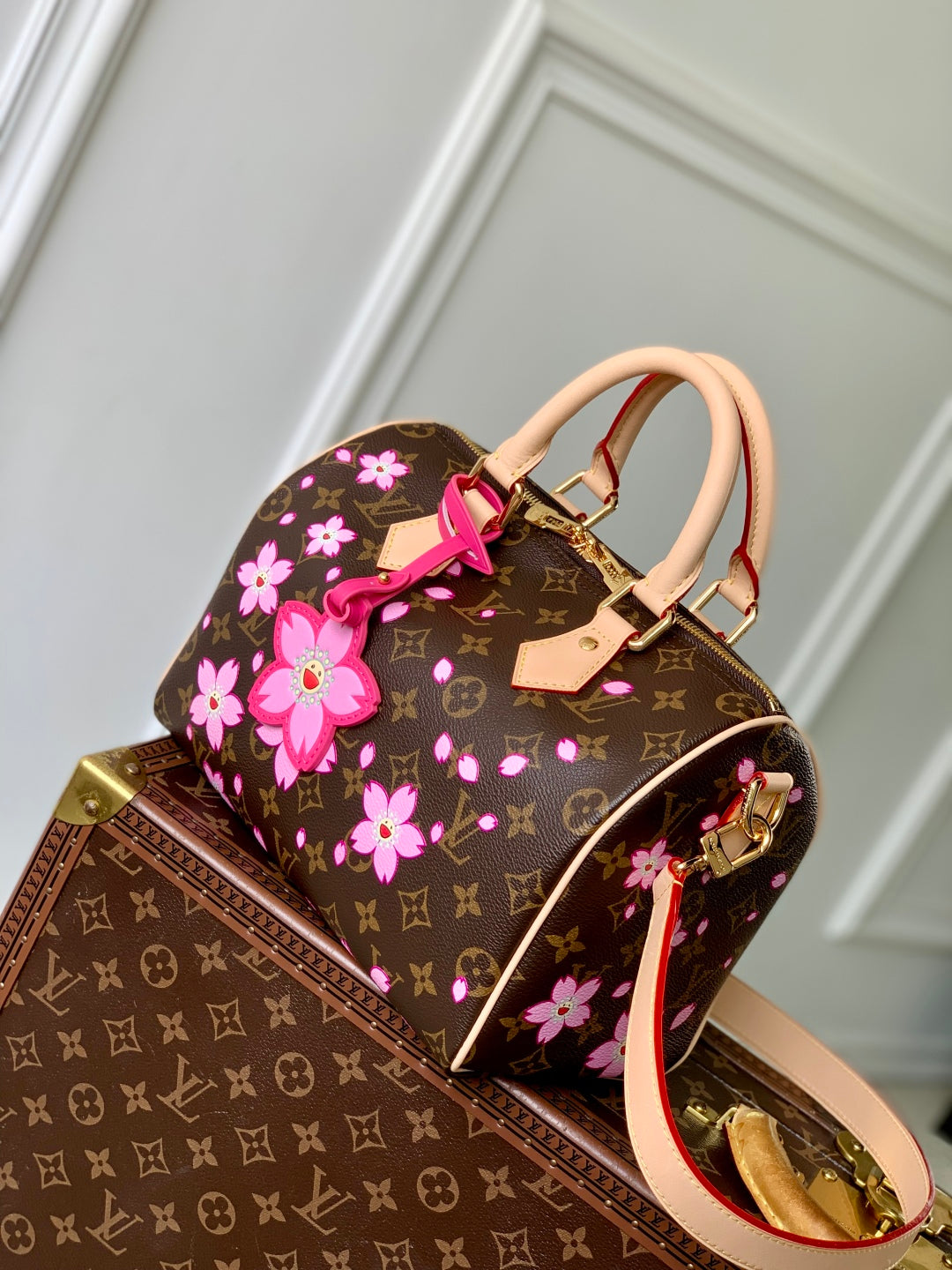 Louis Vuitton LV x TM Speedy Bandoulière 25 Bag M14174 Sakura Brown