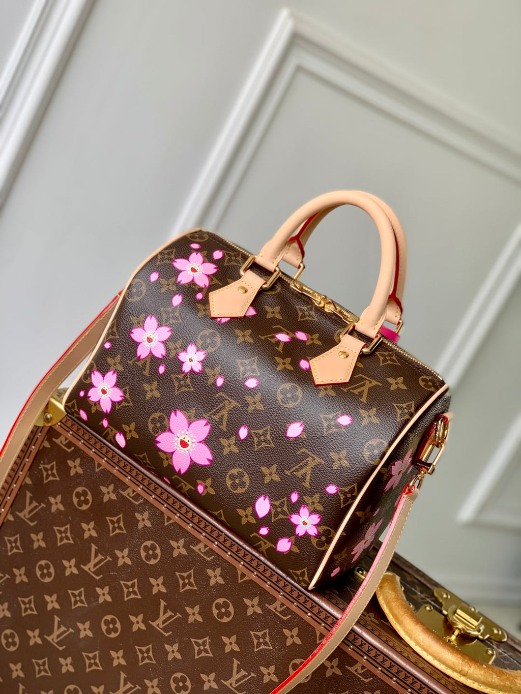 Louis Vuitton LV x TM Speedy Bandoulière 25 Bag M14174 Sakura Brown