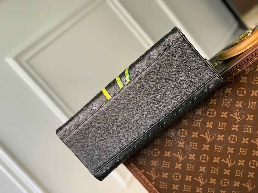 Louis Vuitton LV x YK OnTheGo MM Bag M46416 Black Leather - Default Title - View 4