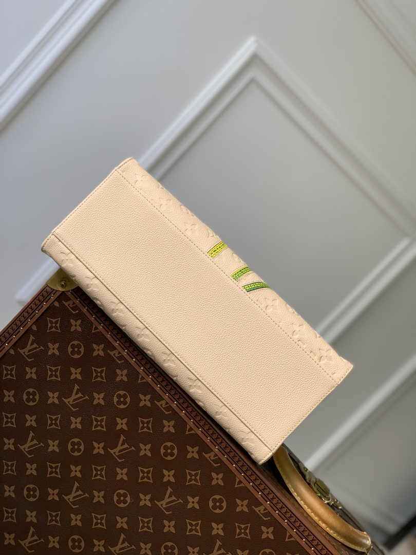 Louis Vuitton LV x YK OnTheGo MM Bag M46416 Beige Leather - Default Title - View 4