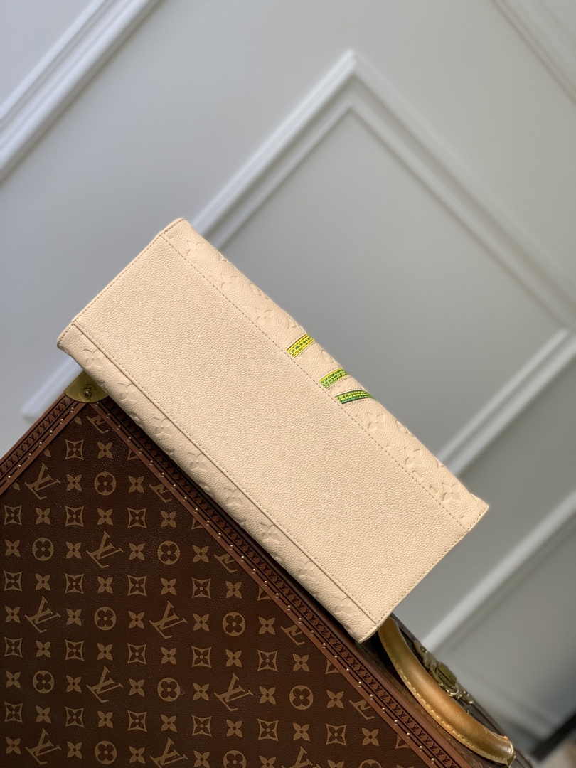 Louis Vuitton LV x YK OnTheGo MM Bag M46416 Beige Leather - Default Title - View 4
