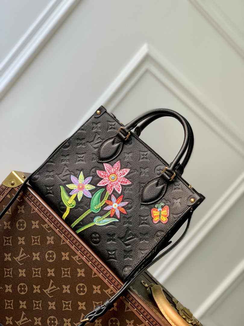 Louis Vuitton LV x YK OnTheGo PM Bag M21732 Black Leather - Default Title - View 1