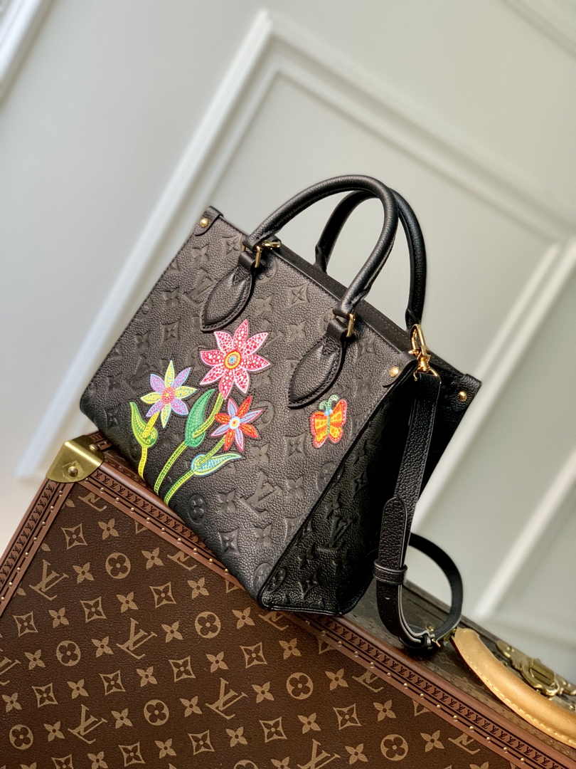 Louis Vuitton LV x YK OnTheGo PM Bag M21732 Black Leather - Default Title - View 3