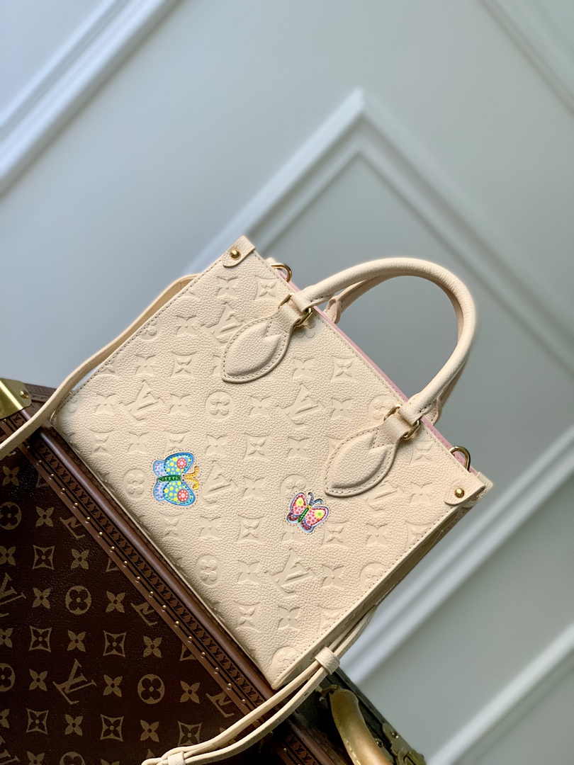 Louis Vuitton LV x YK OnTheGo PM Bag M21732 Beige Leather - Default Title - View 2