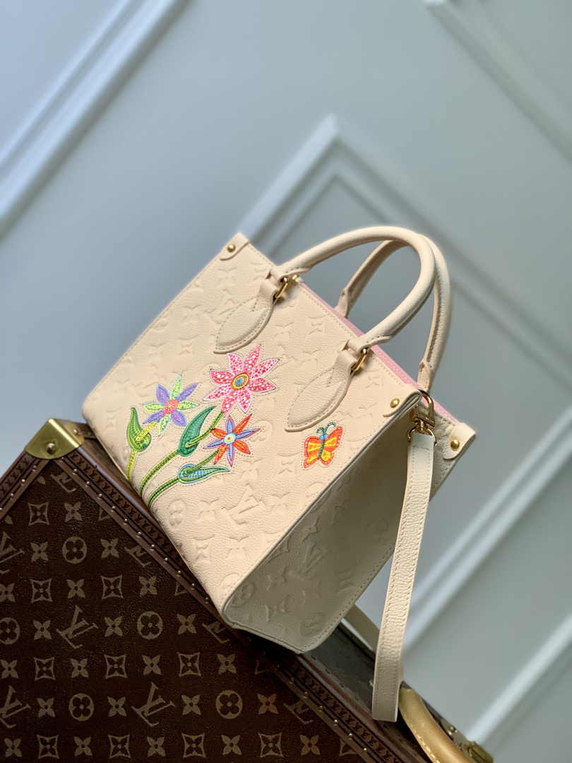 Louis Vuitton LV x YK OnTheGo PM Bag M21732 Beige Leather - Default Title - View 3